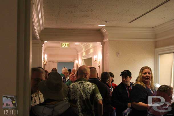 The dessert reception guests entering.