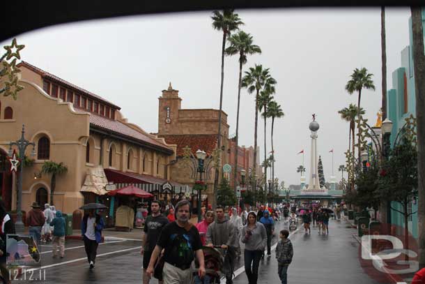 The rain picked up as I headed down Hollywood Blvd.