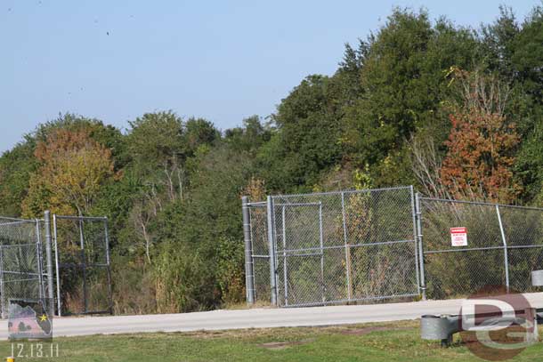 Took the train out to Conservation Station.  Along the way noticed the fence was open.  Wonder what they were up to...