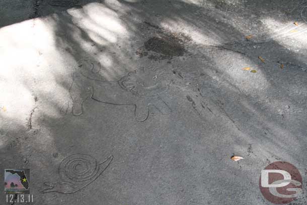 Random shot of the pavement.  Always be sure to look down when at a park.. never know what you will find.