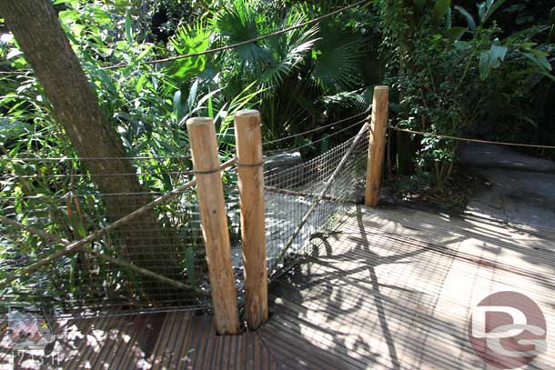 Did not notice this the other day, but many of the posts along the trail look fairly new or at least stripped recently.