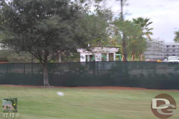 On the way back drove by Art of Animation.  Here you can see what will be the guard shack at the entrance driveway.