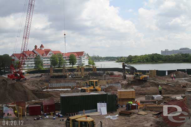 Forms were up for the first floor columns.