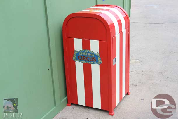 New trashcan designs for the Storybook Circus.