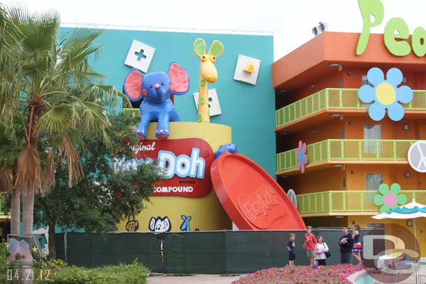 Walking back through Pop Century.  They were working on this area.