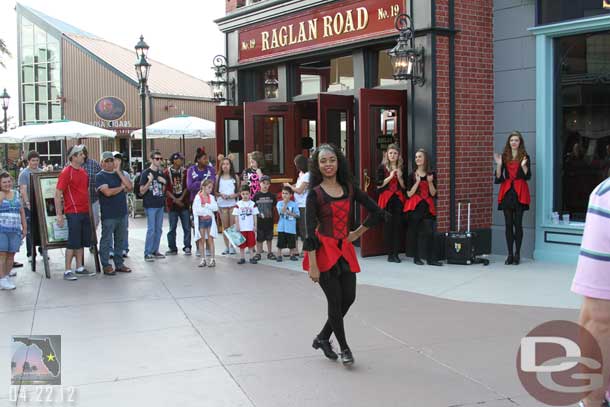 After dinner continued on.  A some dancers out doing a preview for their show inside Raglan Road.