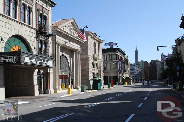 The Streets of America were a ghost town this morning.