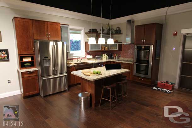 Once inside the cast member continued her spiel and answered any questions guests posed.  We were free to roam the rooms.  First up the Kitchen.