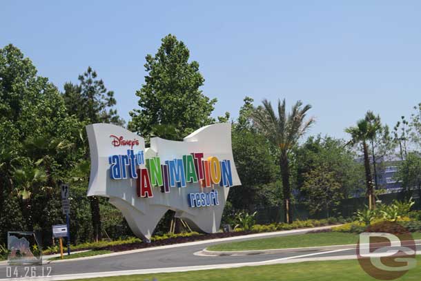 Passed by the Art of Animation Resort on my way to the Magic Kingdom.. will be going there in a few hours though!