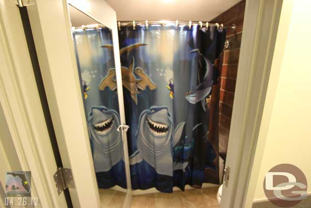 Great shower curtains!  (These will be for sale in the Ink & Paint Shop).