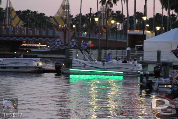 The firework cruise boats now have lights on them..