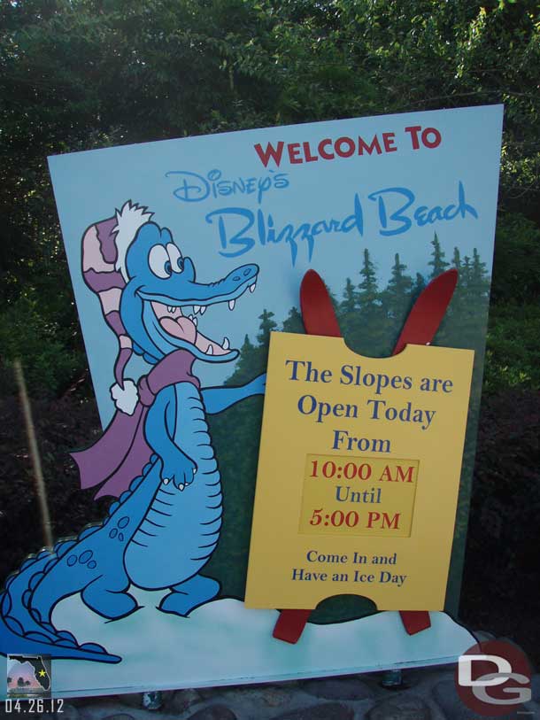 This morning first stop is Blizzard Beach.  I had not been there in several years and was looking forward to visiting again.