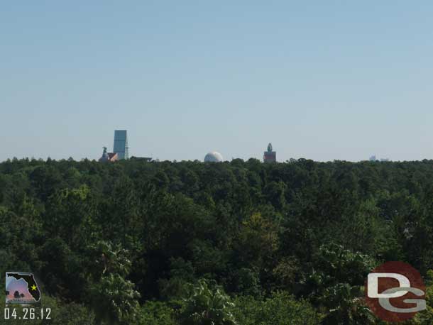 Spaceship Earth looming on the horizon.