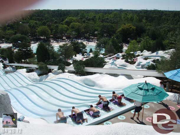 A race about to begin on the Toboggan Racers