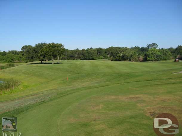 Looking back down the number 7 fairway.