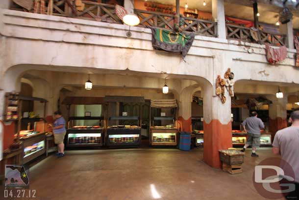 Time for a second plate.  A wider shot of the food area.