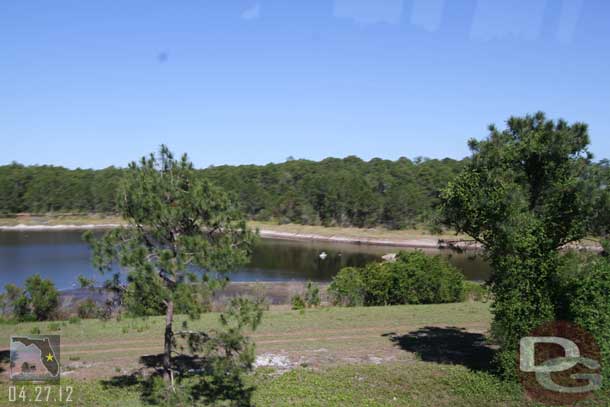 The lake levels are really low around the property due to the lack of rain in Florida.