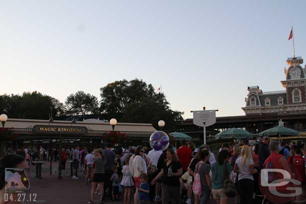 A large backup at the MK security area.  Only three CMs were checking bags.