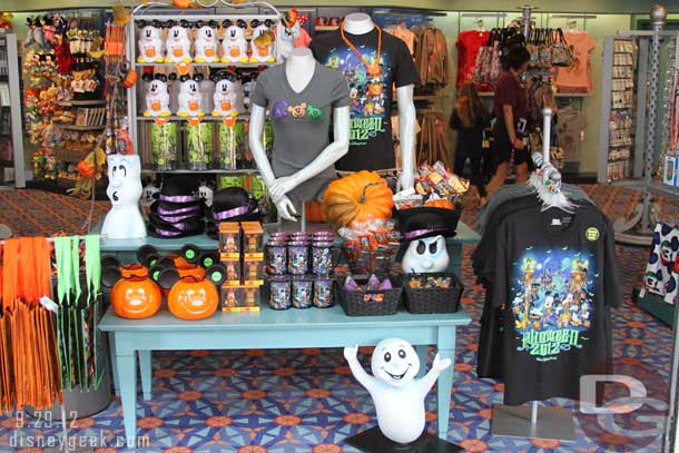 Some Halloween merchandise.  Looks to match what Disneyland had.