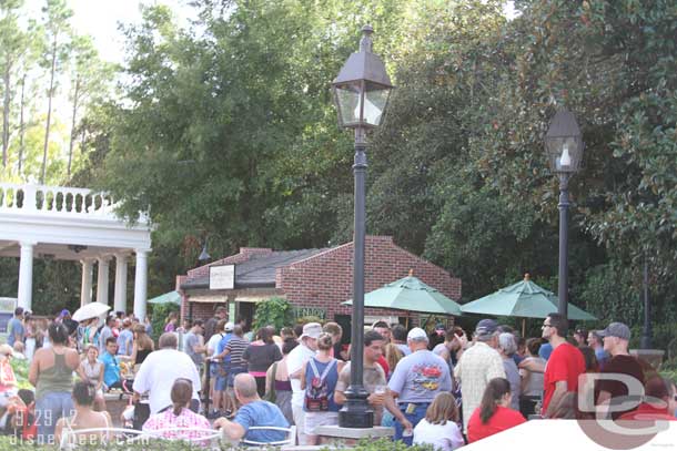 One of the longest lines I saw, for the beer near the American Adventure.