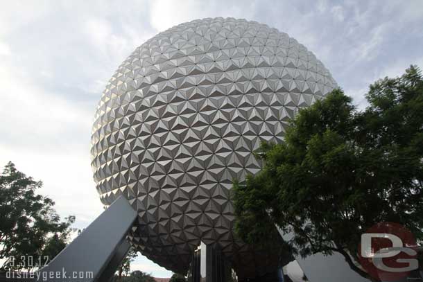 Since it was EPCOT 30 thought a classic Spaceship Earth shot was necessary.