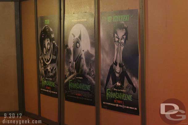 Frankenweenie signs up on the construction walls.