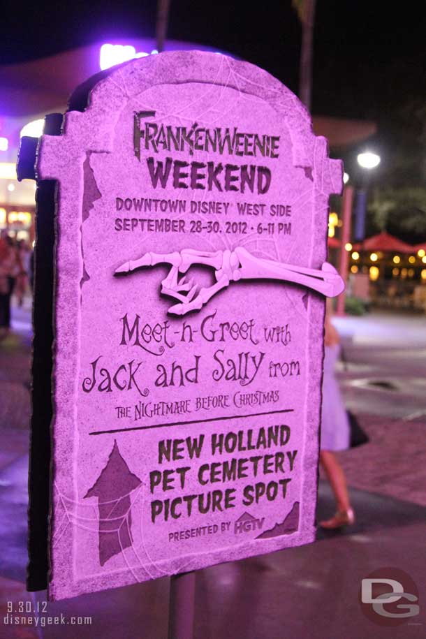 Downtown Disney was celebrating Frankenweenie.