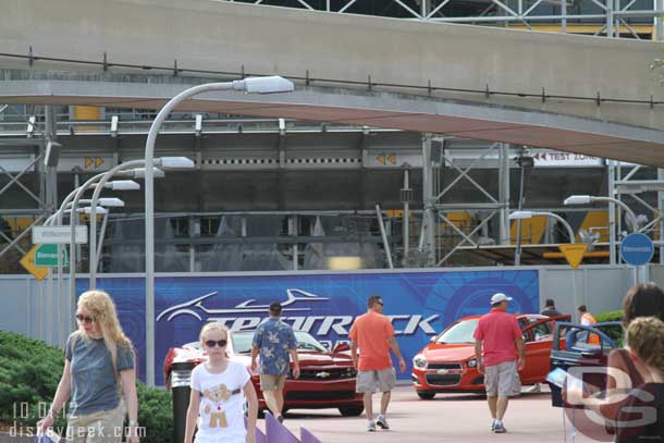 There was a crew working on the entrance to Test Track (the announced re-opening dates is 12/6).