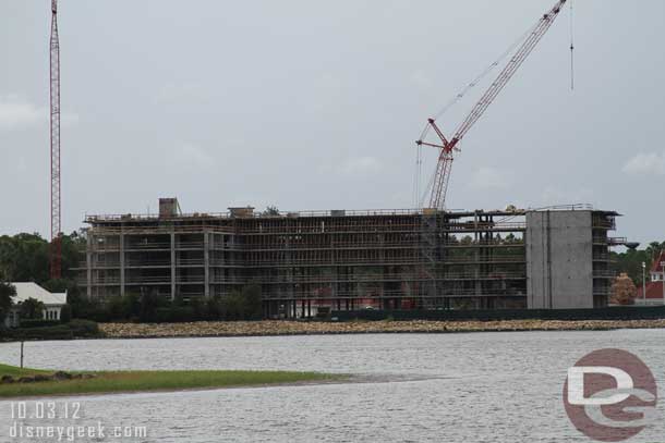 A look over at the Grand Floridian work.