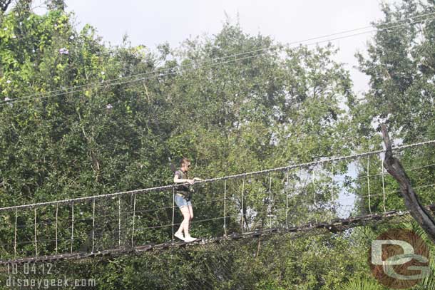 An Africa Trek tour making its way overhead.