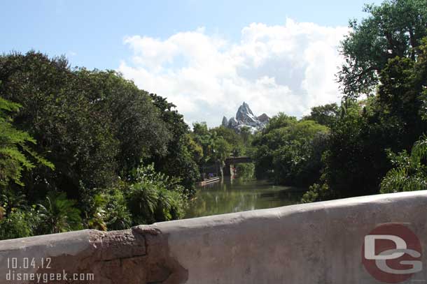 Heading back to Discovery Island, a look at Everest in the distance.