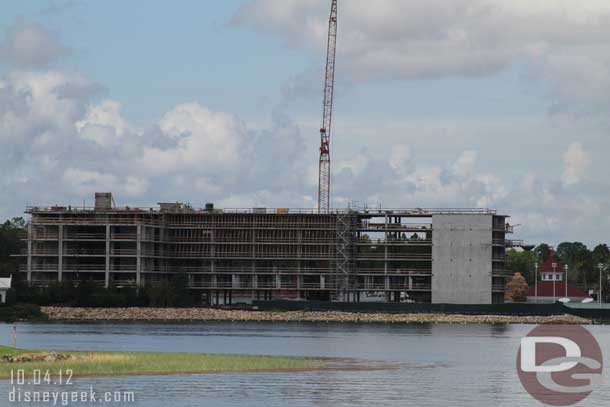 A look at the Grand Floridian DVC work from the ferry.