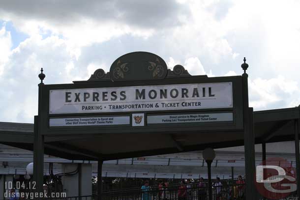 Time for a Monorail ride.