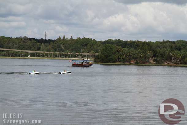 Heading across the Seven Seas Lagoon by Ferry.