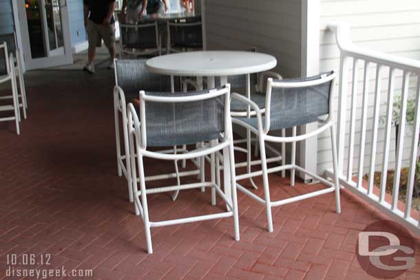 Looks like some new chairs outside Beaches and Cream