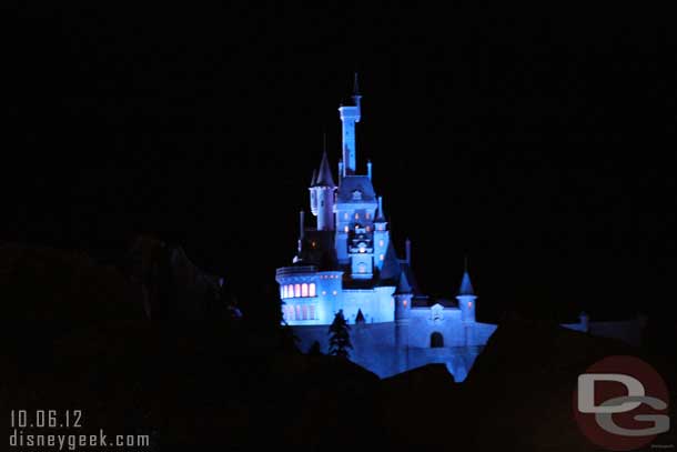 The Beasts Castle was lit up this evening.