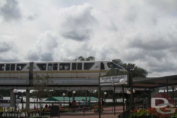 Caught the Monorail to the TTC then to EPCOT.