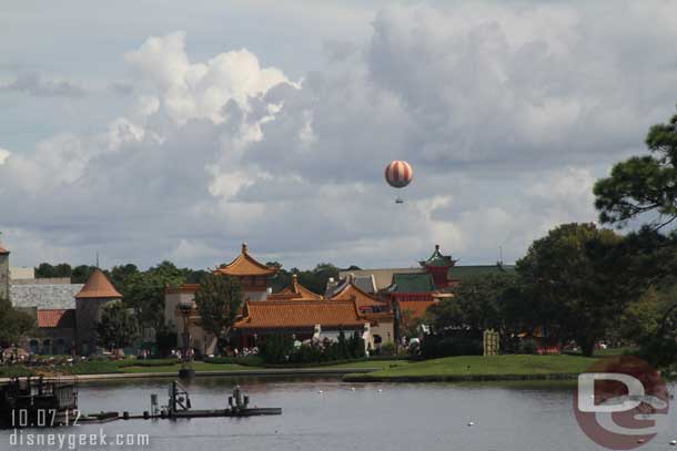 The Characters in Flight balloon was up this afternoon.