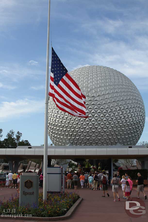 Arrived at Epcot.  Made a quick stop at guest relations then headed into the park.