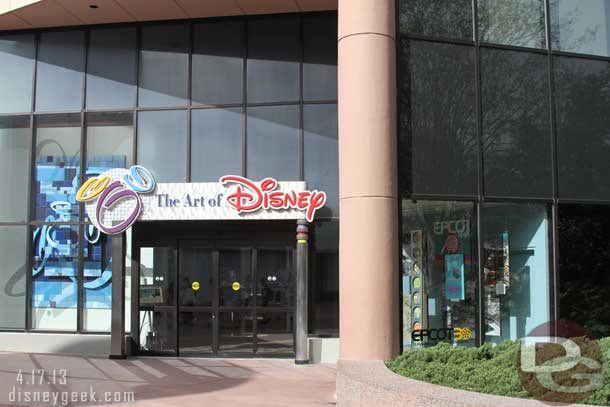 The Art of Disney still has an Epcot 30th window display.