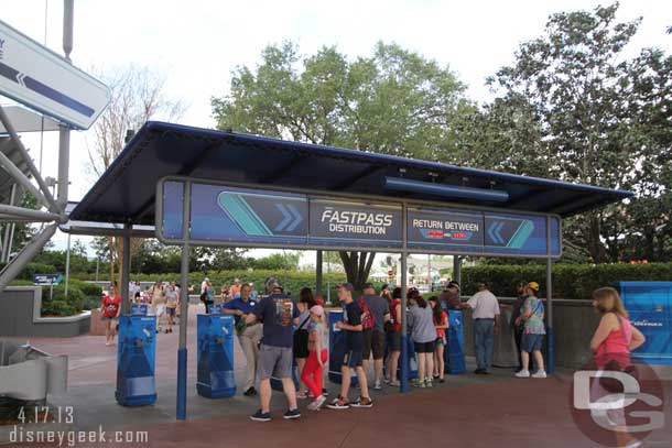 The Fastpass distribution area.
