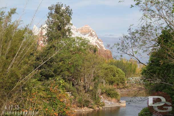 Everest in the distance.