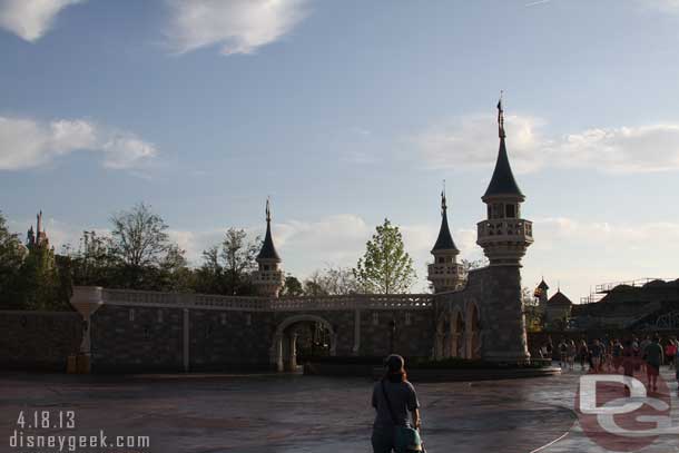 Heading toward the new portion of Fantasyland beyond the Castle Wall.  This is my first visit, when I was here in October only one set of castle walls and Storybook Circus were available.