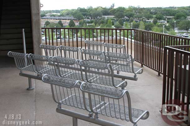 There was still a small area with chairs for those at the Contemporary to look a the Magic Kingdom and watch the fireworks in the evening.