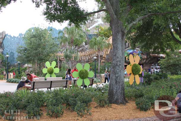 Some flower topiaries at Downtown Disney.