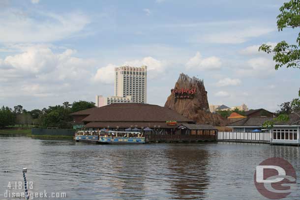 Looking across the water you can see the new Lava Lounge on the waterfront.