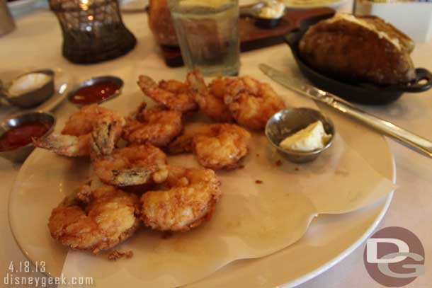 This is the seafood combination with just shrimp.