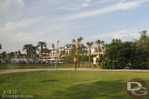 Approaching the Grand Floridian.  The DVC project is in the foreground.