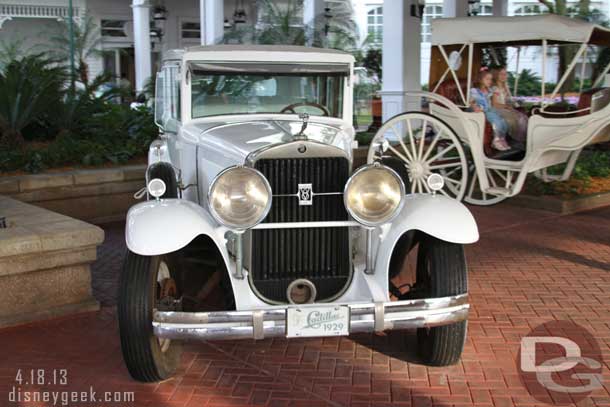 Walking toward the lobby.  Always a nice photo op the Cadillac and carriage out front.