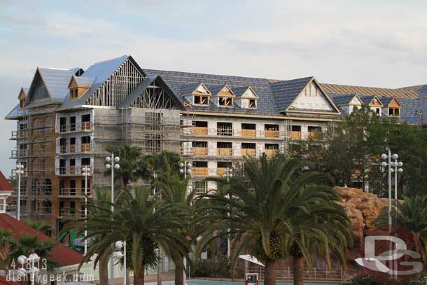 I walked out to one of the balconies to take a look at the construction.